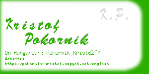 kristof pokornik business card